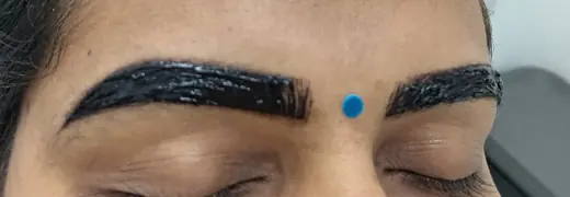 Eyebrow tinting service for both brows at Eternal Beauty ladies salon